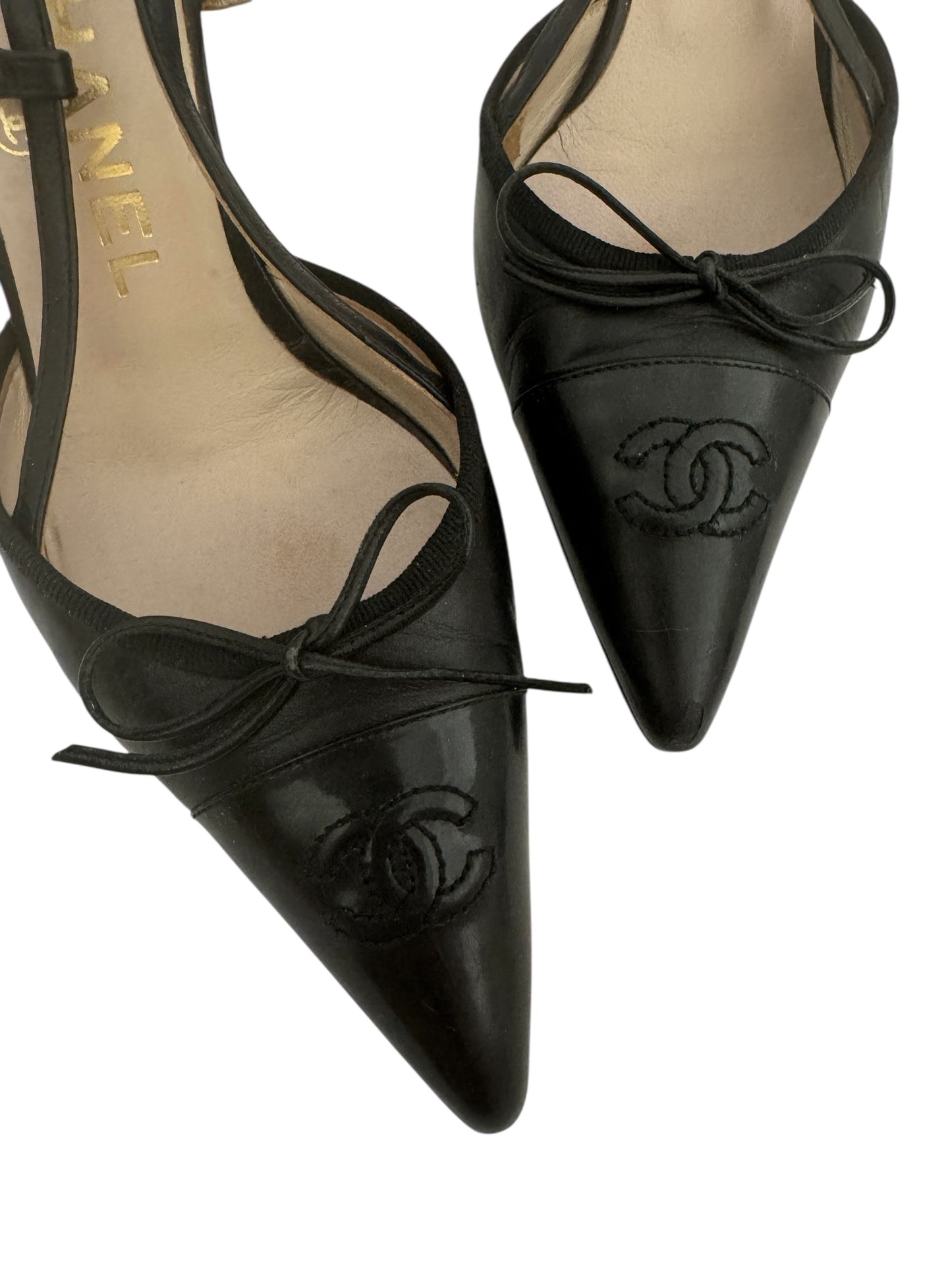 CHANEL SLINGBACK HEELS IT 36C