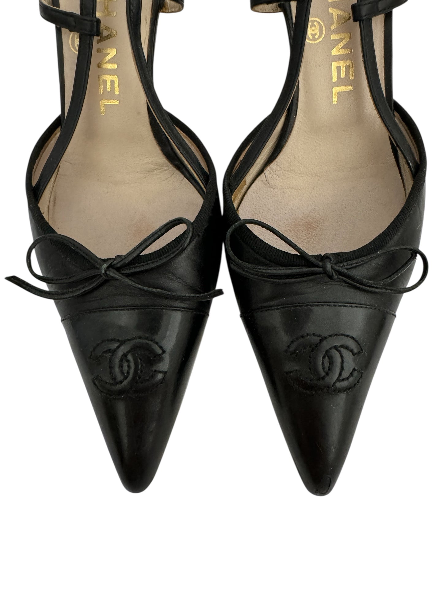 CHANEL SLINGBACK HEELS IT 36C