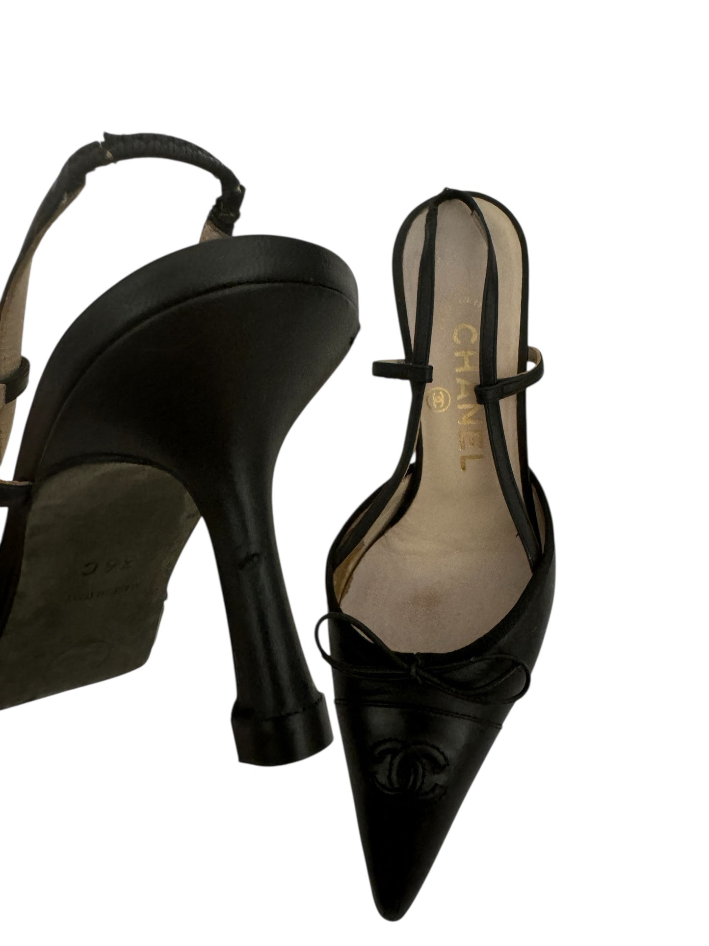 CHANEL SLINGBACK HEELS IT 36C