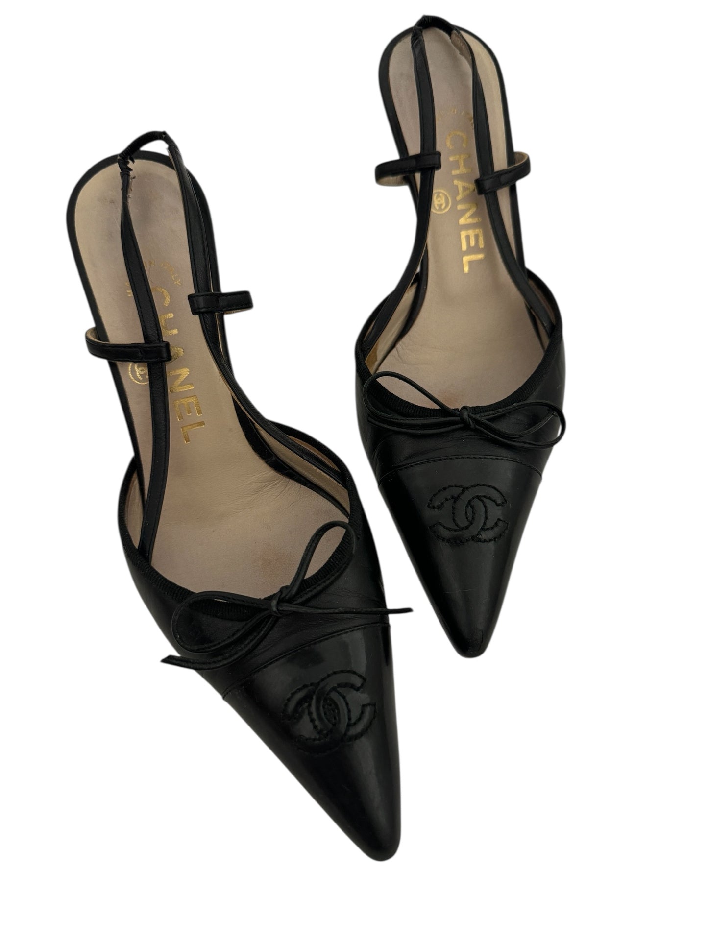CHANEL SLINGBACK HEELS IT 36C