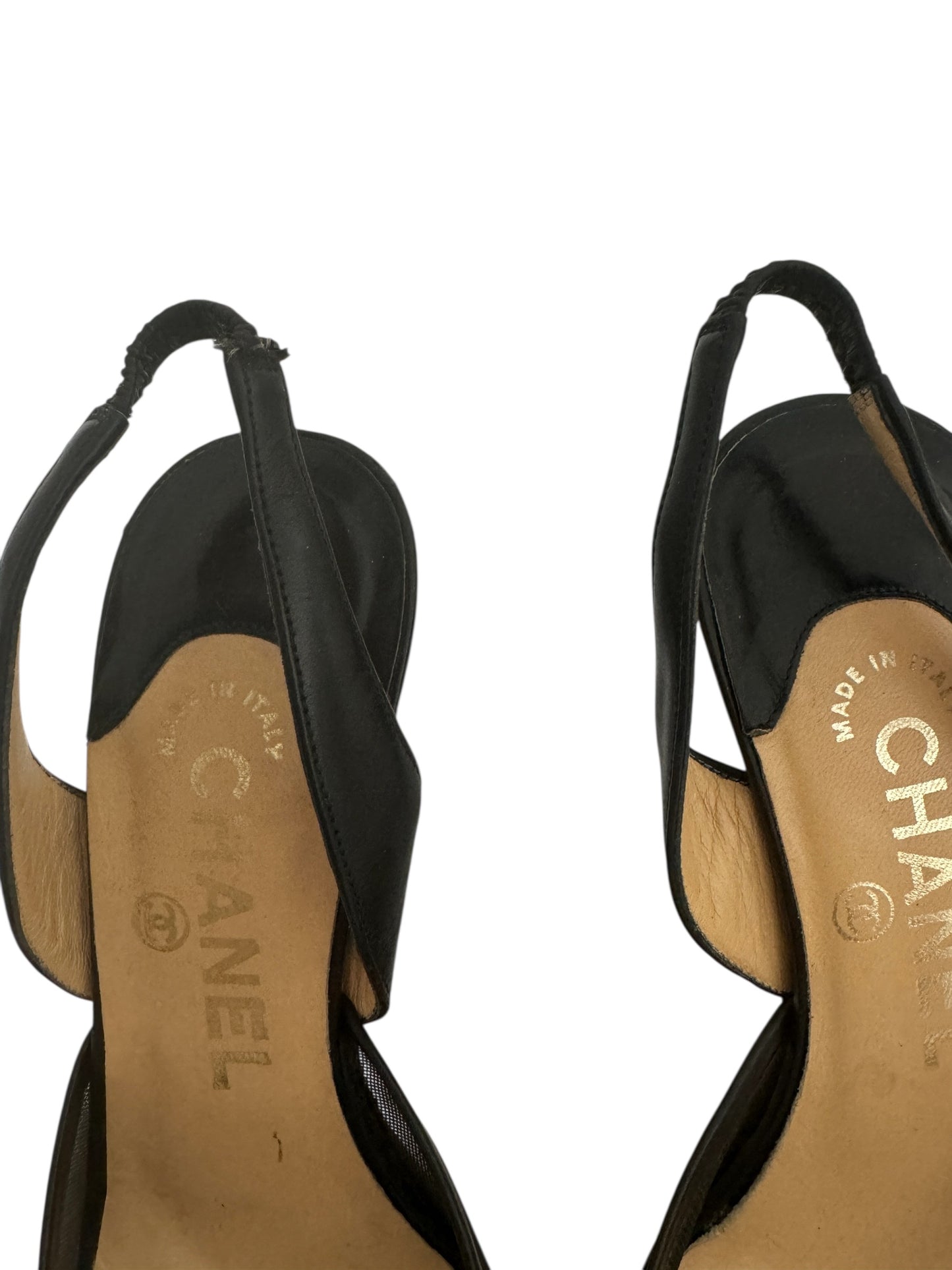 CHANEL MESH SLINGBACKS IT 36