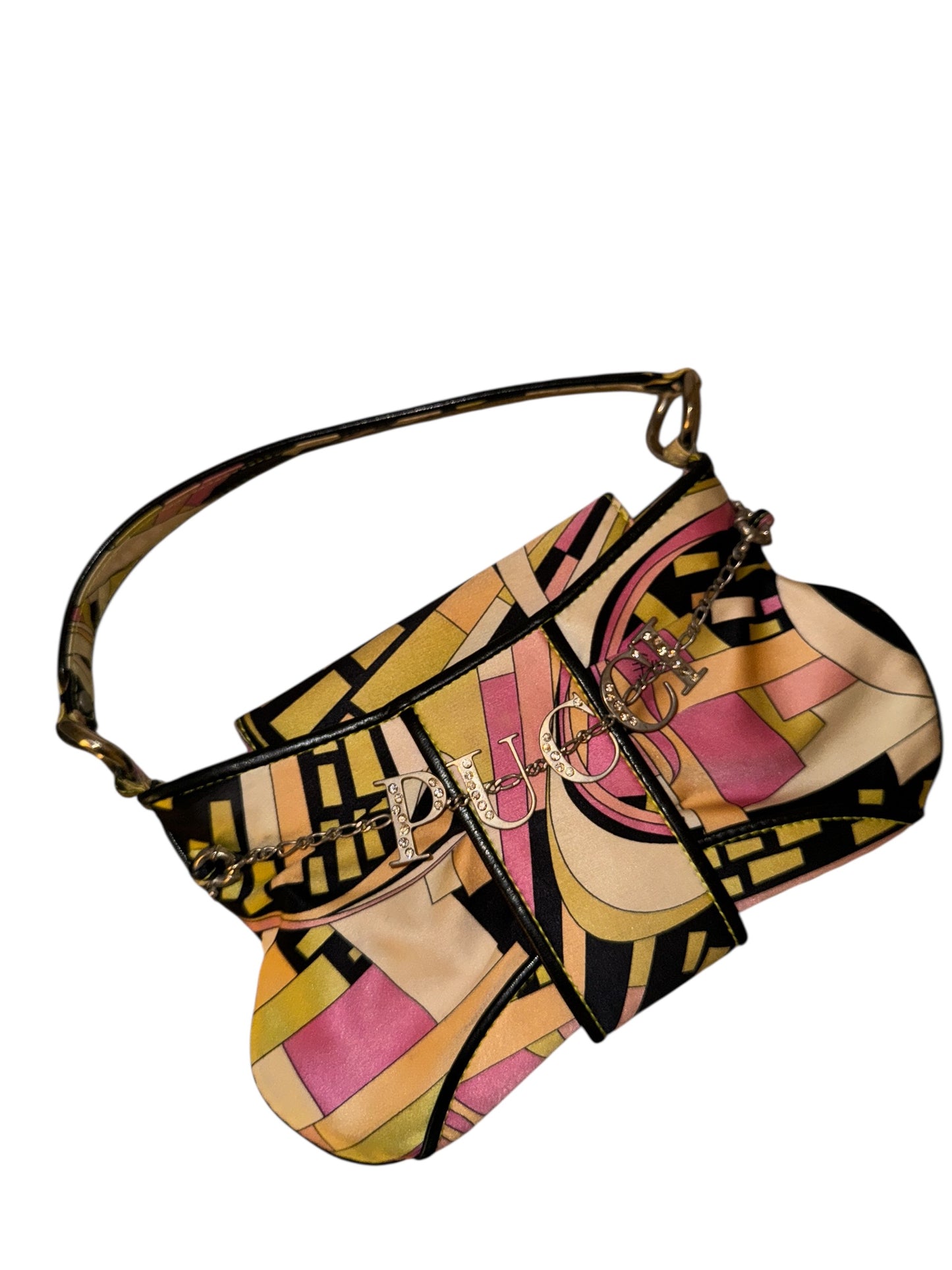 EMILIO PUCCI SILK SWAROVSKI BAG