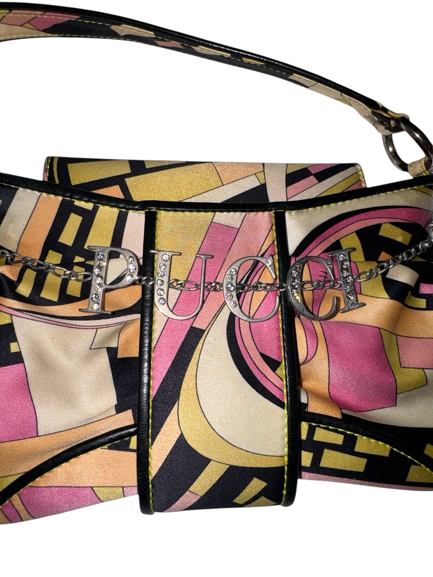 EMILIO PUCCI SILK SWAROVSKI BAG