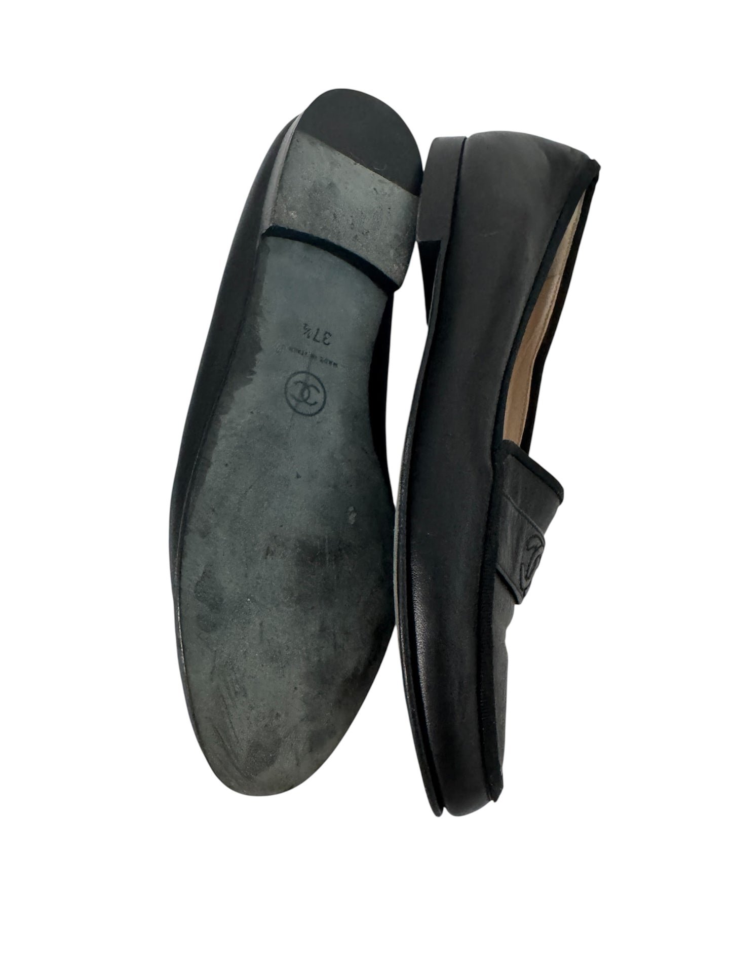 CHANEL INTERLOCKING CC LOGO LOAFERS IT 37.5