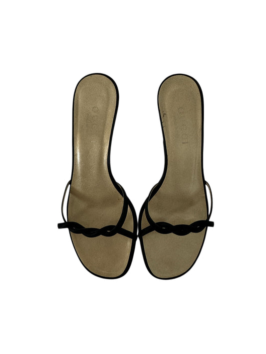 GUCCI BY TOM FORD BLACK TWISTED HEELS IT 36