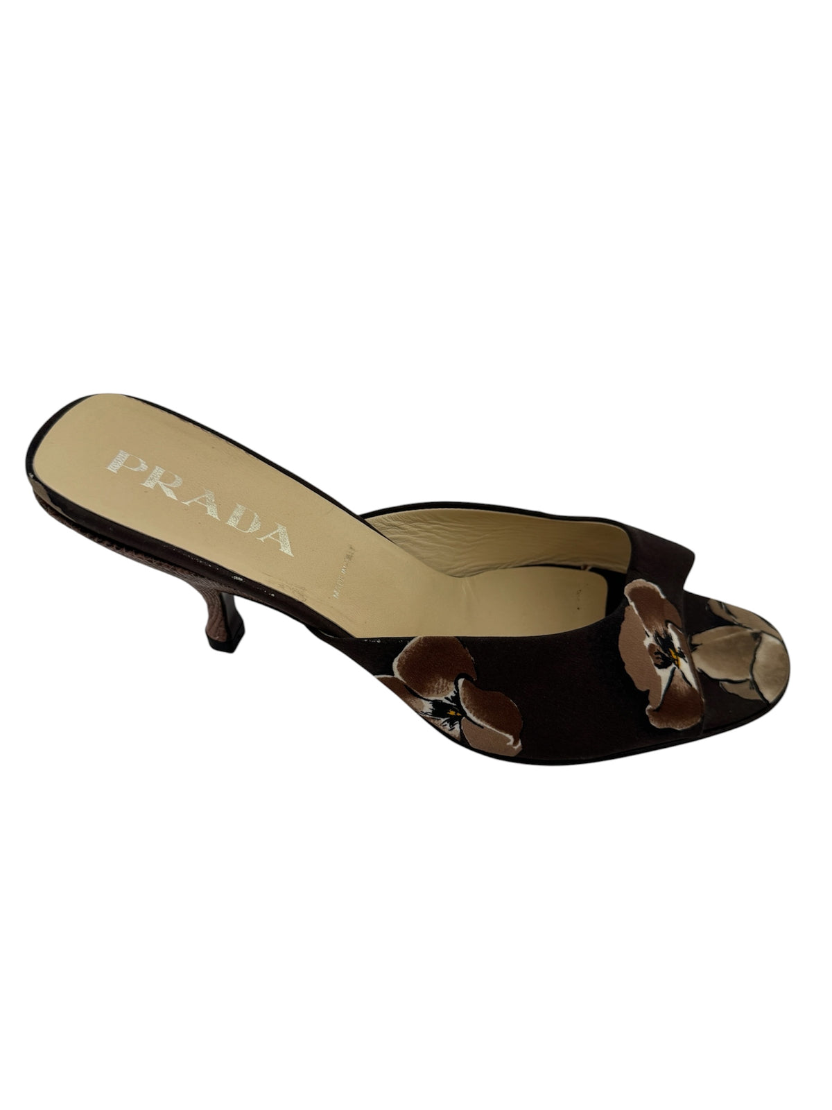 PRADA F/W 2000 RUNWAY PRINT FLORAL SANDALS IT 39.5