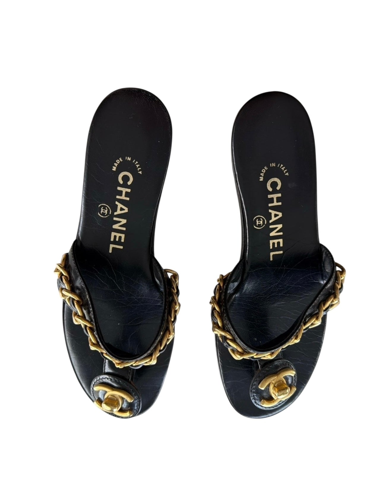 CHANEL TURN LOCK SANDALS