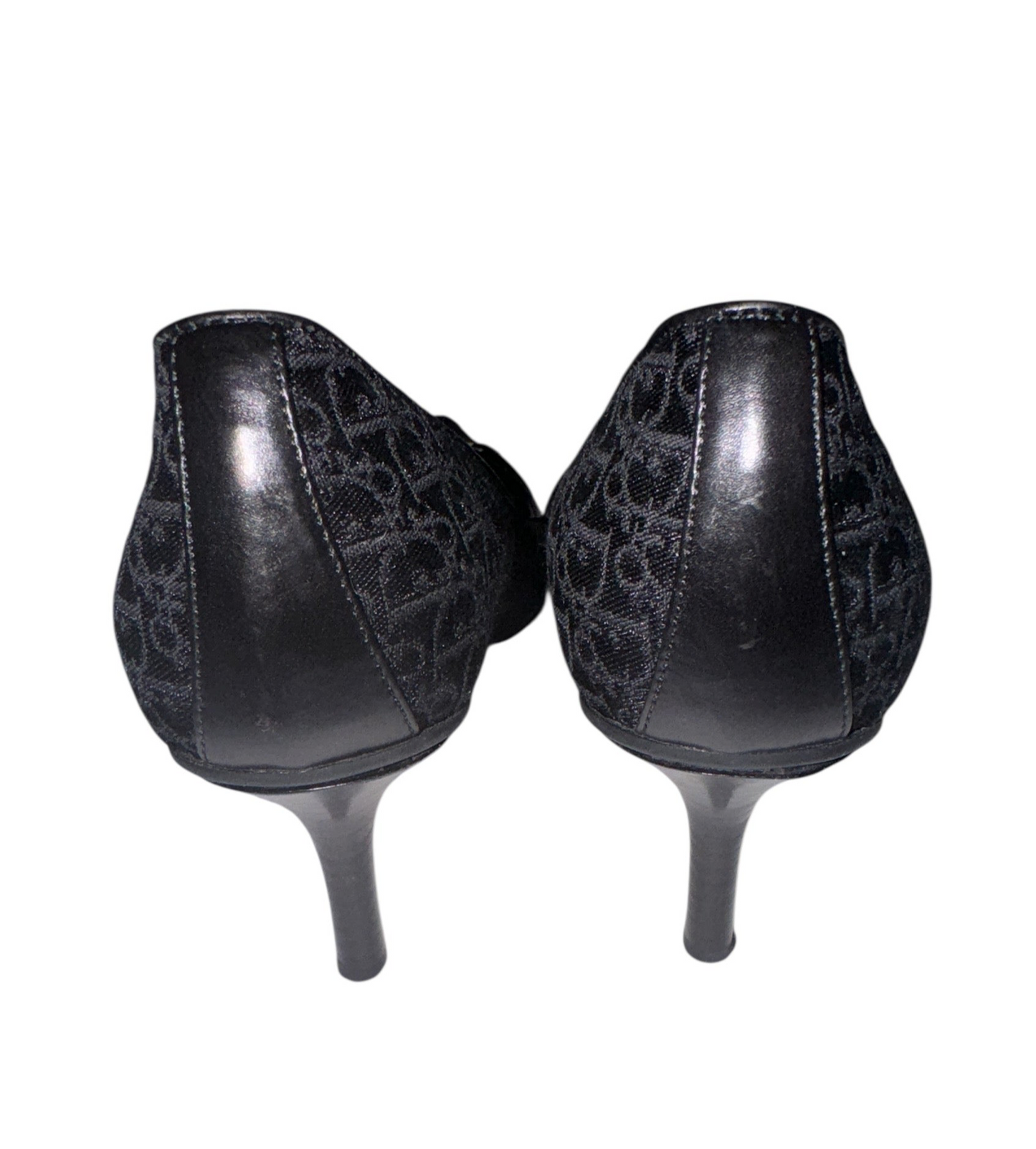 DIOR BLACK TROTTER CANVAS PUMPS IT 36