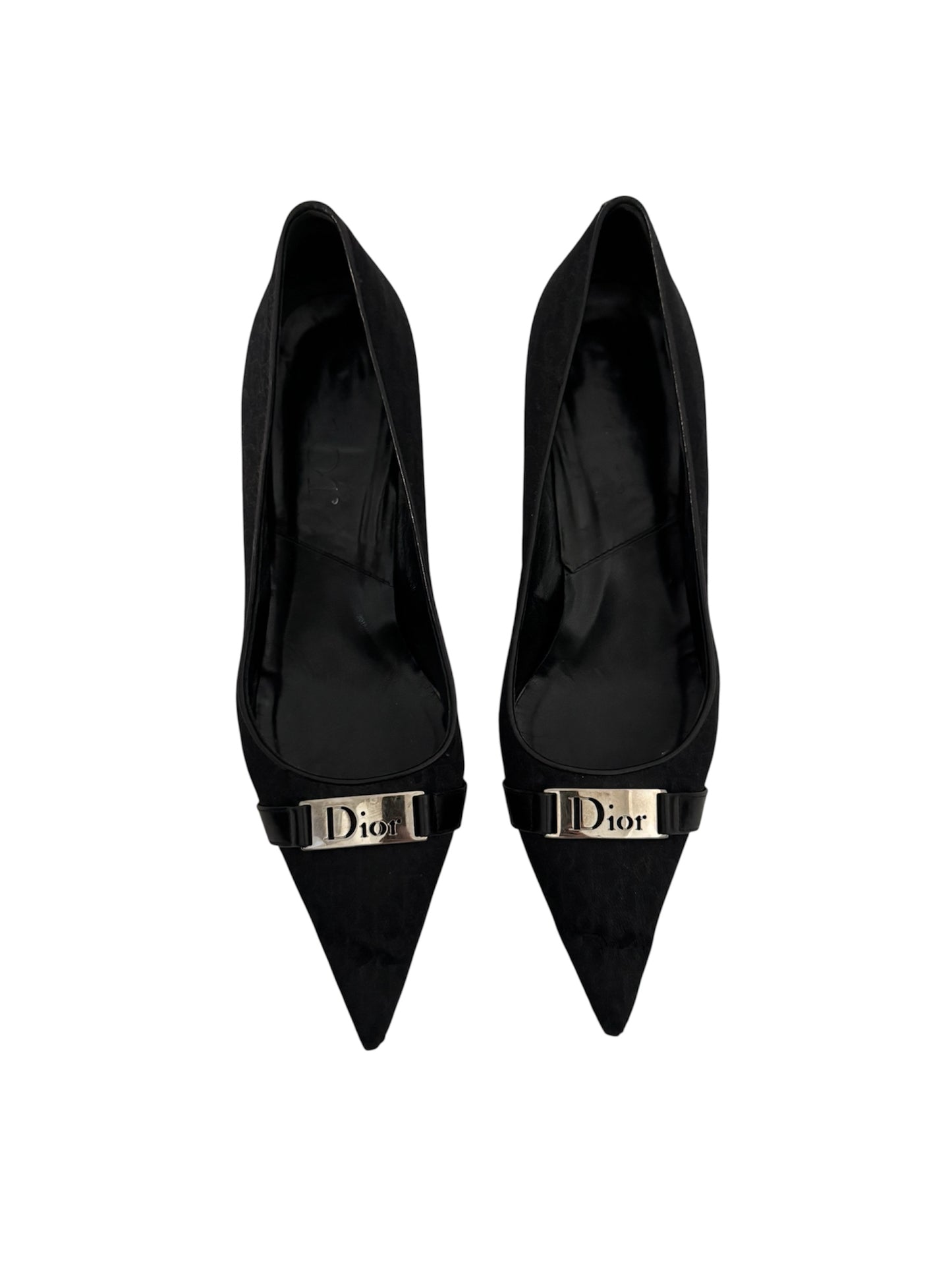 DIOR BLACK DIORISSIMO CANVAS PUMPS IT 36