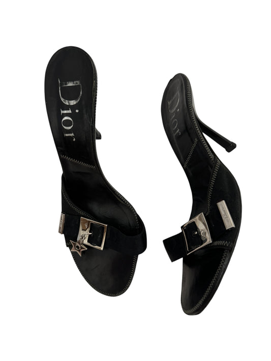 DIOR CANVAS BUCKLE MULE SANDALS IT 41