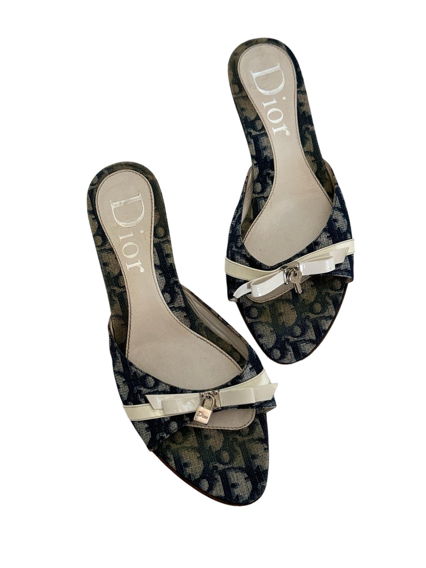 CHRISTIAN DIOR MONOGRAM CANVAS PRINT SLIDES IT 39