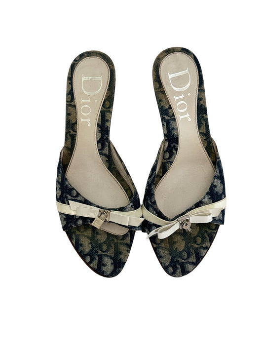 CHRISTIAN DIOR MONOGRAM CANVAS PRINT SLIDES IT 39