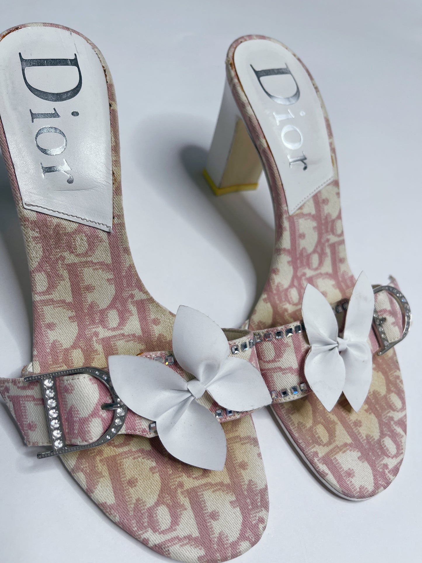 RARE CHRISTIAN DIOR CANVAS HEELS IT 36