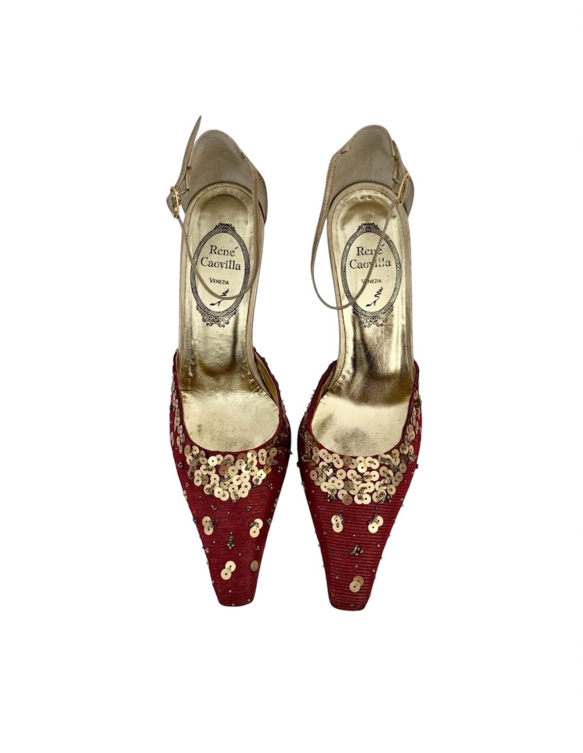 RENE CAOVILLA SEQUIN EMBELLISHED PUMPS 8.5