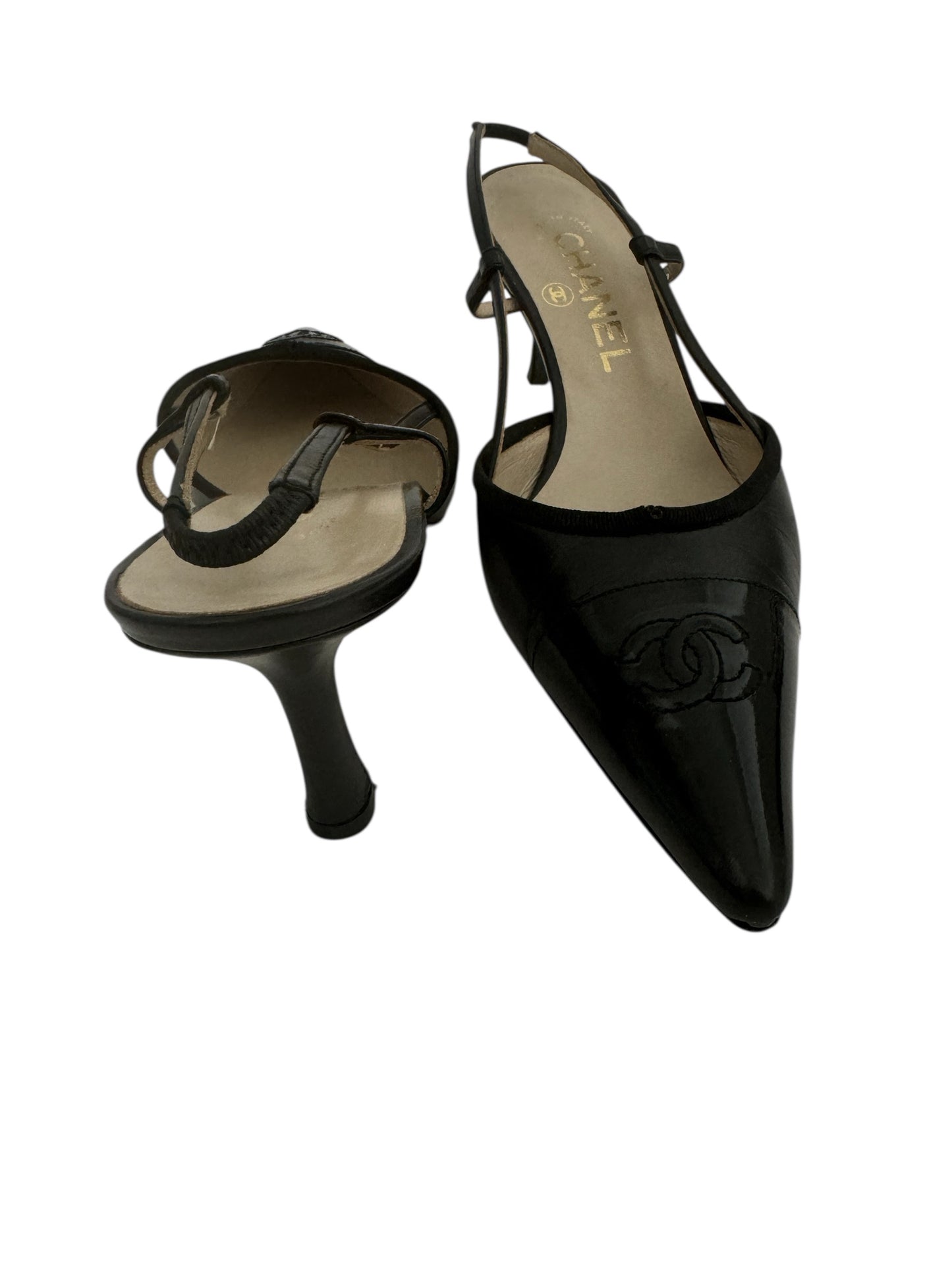 CHANEL SLINGBACK HEELS IT 36