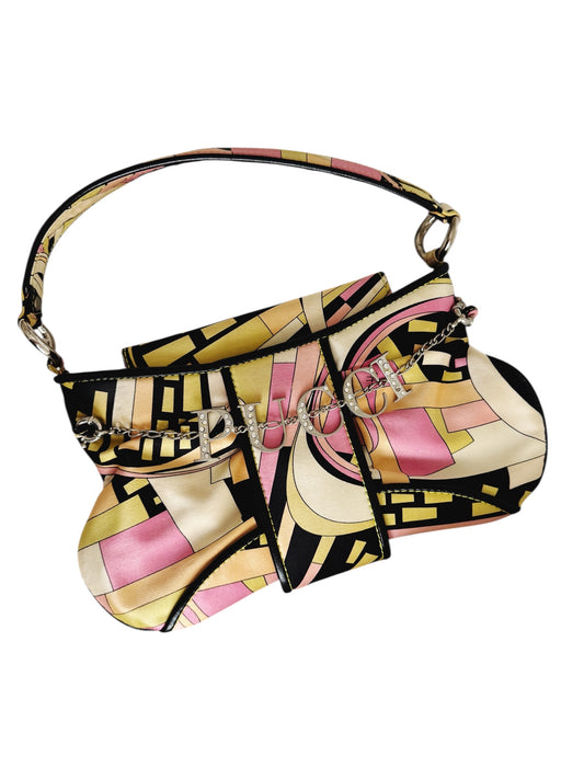 EMILIO PUCCI SILK SWAROVSKI BAG