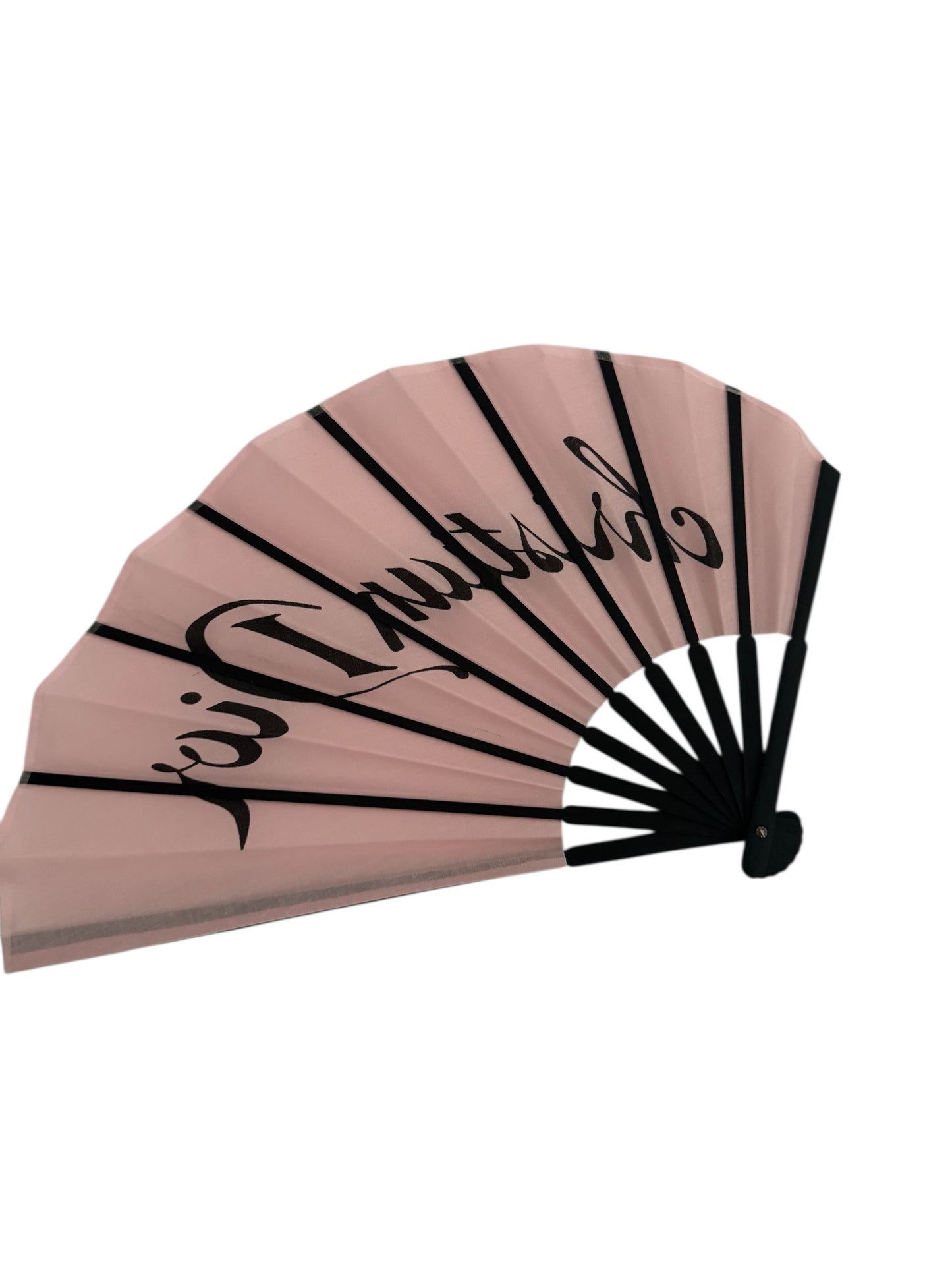 DIOR PINK LOGO WOODEN FAN