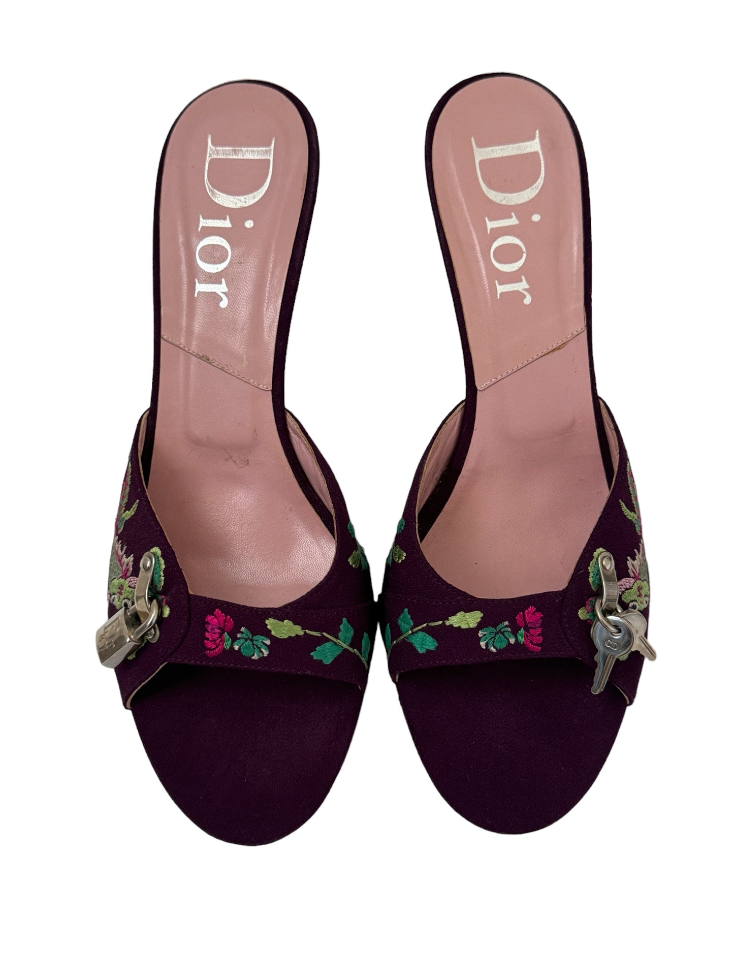 DIOR PURPLE KOI LOCK HEELS IT 39.5