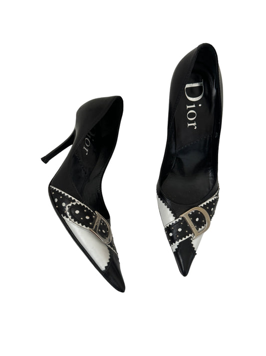 CHRISTIAN DIOR BUCKLE PUMPS IT 36.5