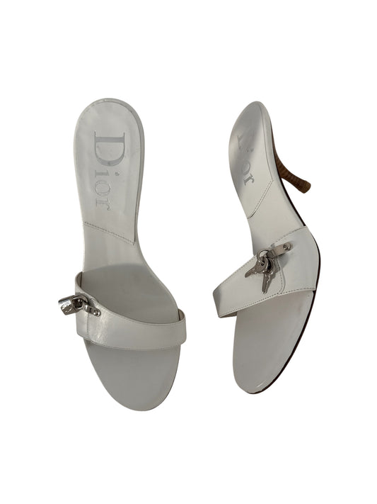 CHRISTIAN DIOR LOCK AND KEY MULES IT 39