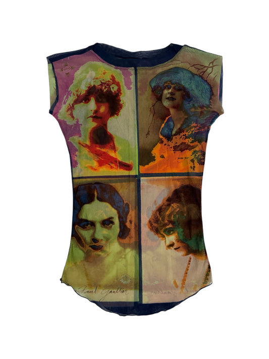 JEAN PAUL GAULTIER S/S 2002 POP ART PORTRAIT TOP